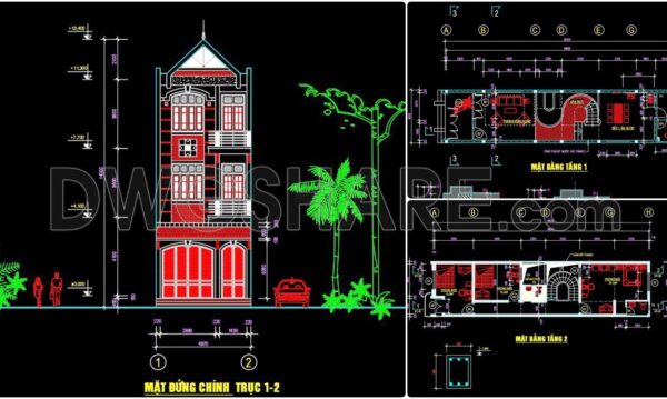 2 years ago
                

                
             974369. Download CAD Design Drawings for a 3-Story House with Dimensions 4.4m x 19.1m