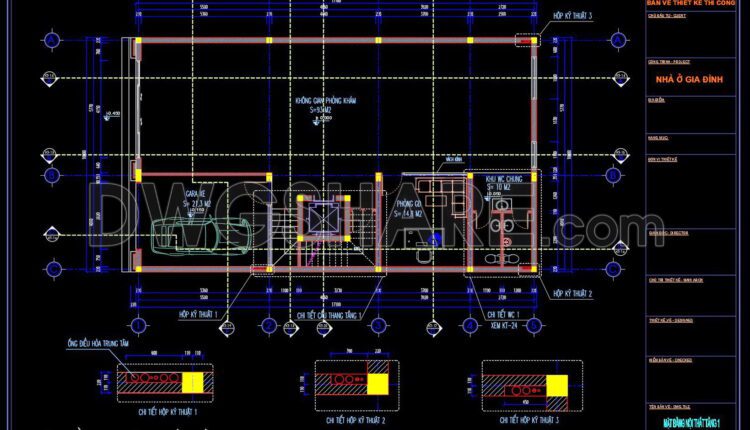 378. Download CAD Design Drawings for a 4-Story House with Dimensions 10m x 17m