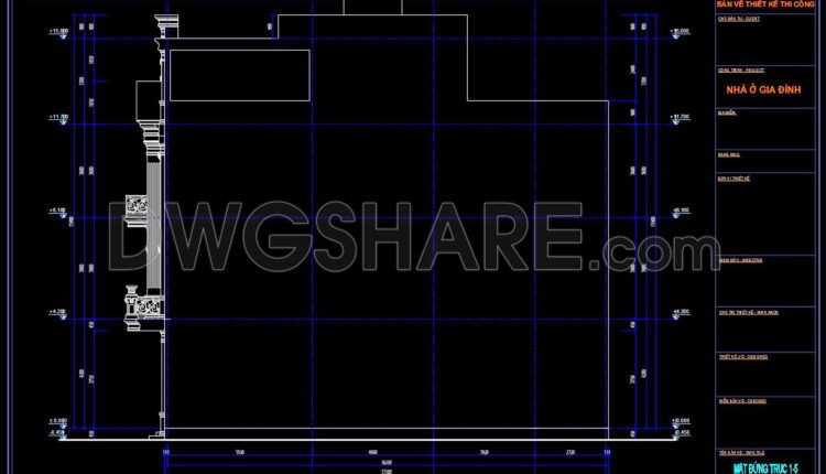 378. Download CAD Design Drawings for a 4-Story House with Dimensions 10m x 17m