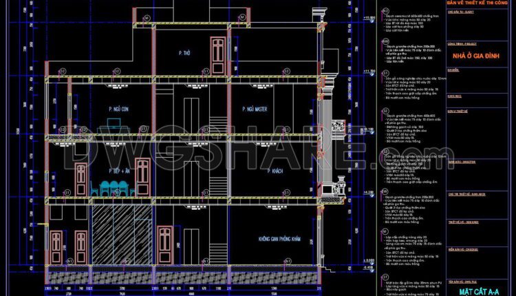 378. Download CAD Design Drawings for a 4-Story House with Dimensions 10m x 17m