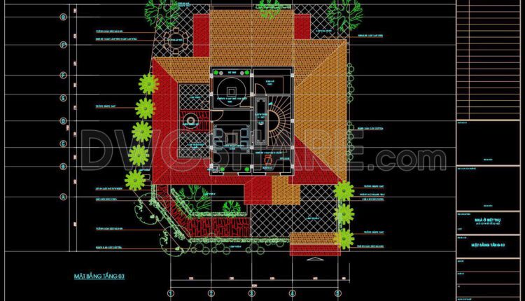 381. Download CAD Design Drawings for a 3-Story House with Dimensions 13.2m x 19.5m