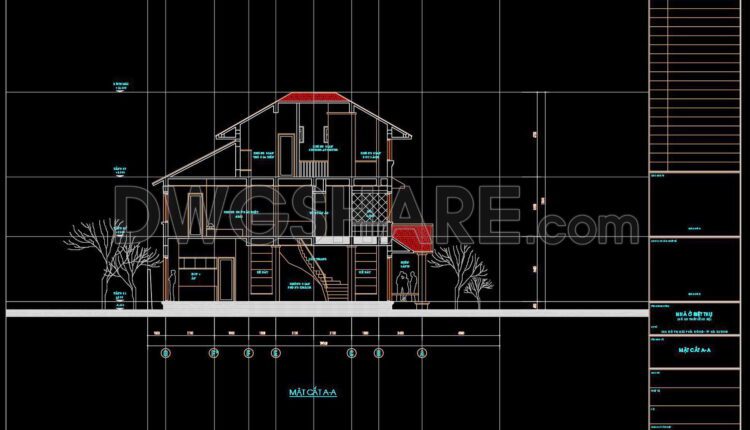 381. Download CAD Design Drawings for a 3-Story House with Dimensions 13.2m x 19.5m