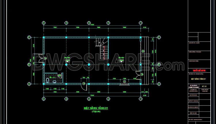 382. Download CAD Design Drawings for a 4-Story House with Dimensions 7.2m x 15m