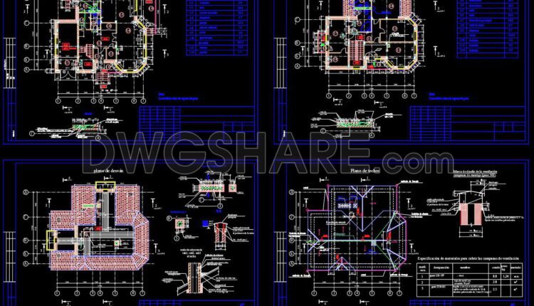384. Download CAD Design Drawings for a 2-Story House with Dimensions 11.5m x 13.7m (1)