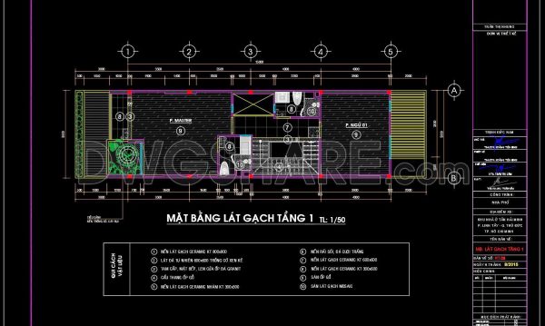 40. Download free detailed CAD drawings of floor plans for a 3-story townhouse