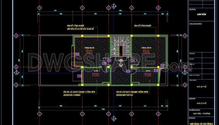 42. Download free detailed CAD drawings of floor plans for a 3-story townhouse
