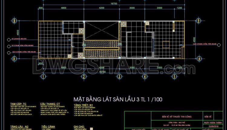 43. Download free detailed CAD drawings of floor plans for a 4-story townhouse (1)