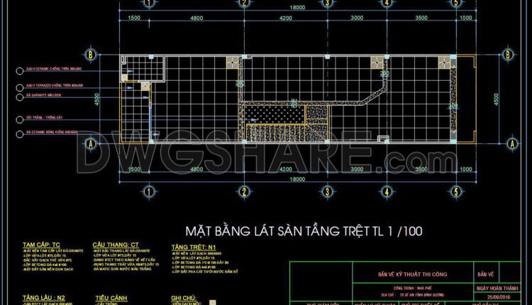 43. Download free detailed CAD drawings of floor plans for a 4-story townhouse (2)