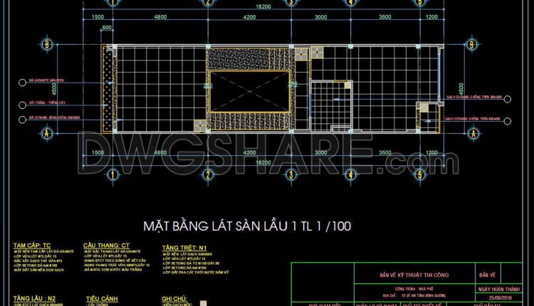 43. Download free detailed CAD drawings of floor plans for a 4-story townhouse (3)