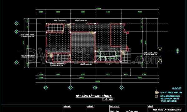 44. Download free detailed CAD drawings of floor plans for a 2-story townhouse