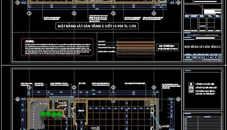 45. Download free detailed CAD drawings of floor plans for a 4-story townhouse
