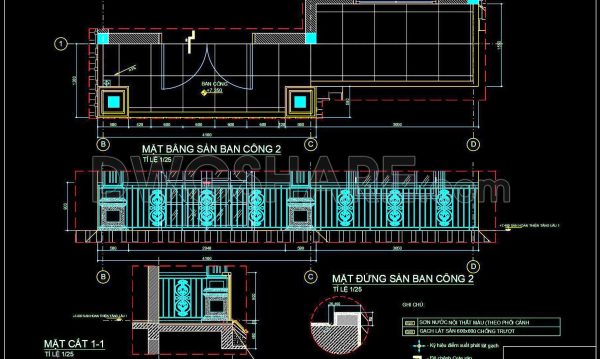 2 years ago
                

                
             585510. Free download of detailed architectural CAD drawings for balcony details