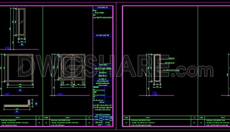 560. Detailed CAD Drawings Of Doors, Windows For Download