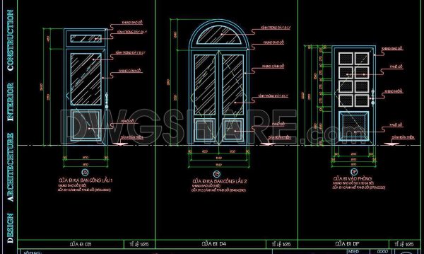 2 years ago
                

                
             528562. Detailed CAD Drawings Of Doors, Windows For Download