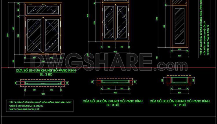 563. Detailed CAD Drawings Of Doors, Windows For Download