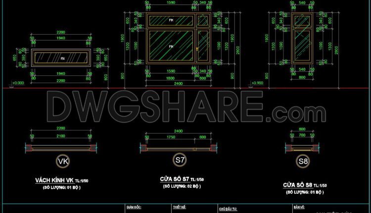 564. Detailed CAD Drawings Of Doors, Windows For Download