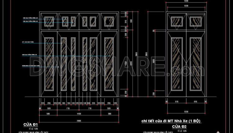 568. Detailed CAD Drawings Of Doors, Windows For Download
