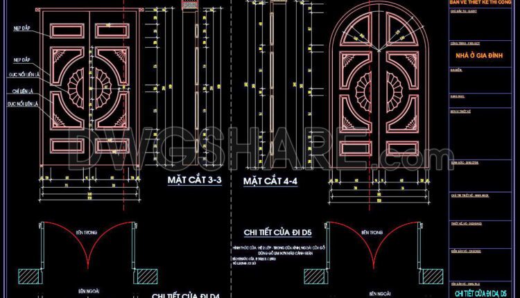 569. Detailed CAD Drawings Of Doors, Windows For Download (2)