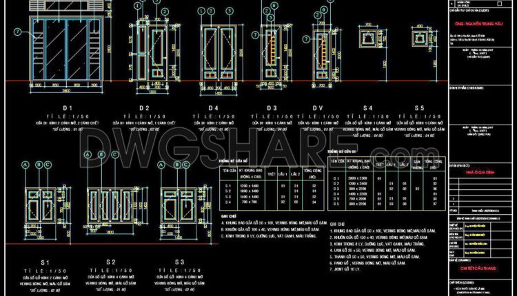 571. Detailed CAD Drawings Of Doors, Windows For Download