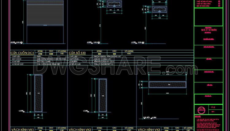 572. Detailed CAD Drawings Of Doors, Windows For Download