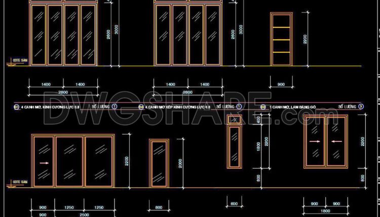 582. Detailed CAD Drawings Of Doors, Windows For Download