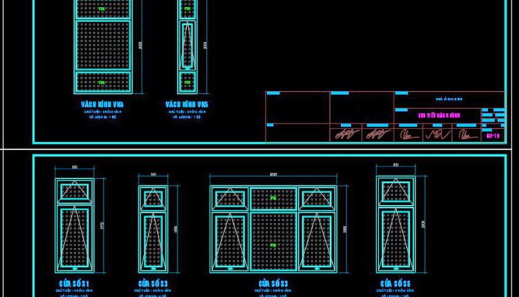 584. Detailed CAD Drawings Of Doors, Windows For Download