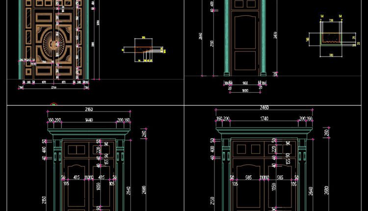 593. Detailed CAD Drawings Of Doors, Windows For Download (1)