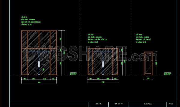 595. Detailed CAD Drawings Of Doors, Windows For Download