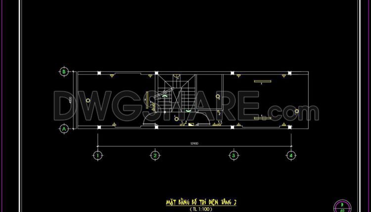97. CAD drawings for detailed electrical designs for a 3-story townhouse