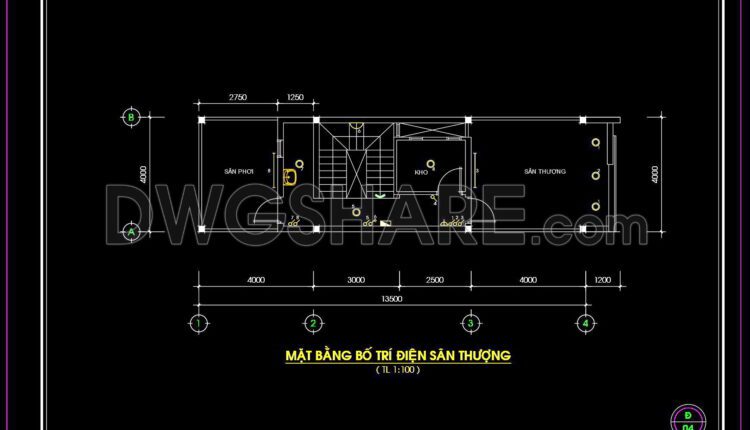 99. CAD drawings for detailed electrical designs for a 3-story townhouse