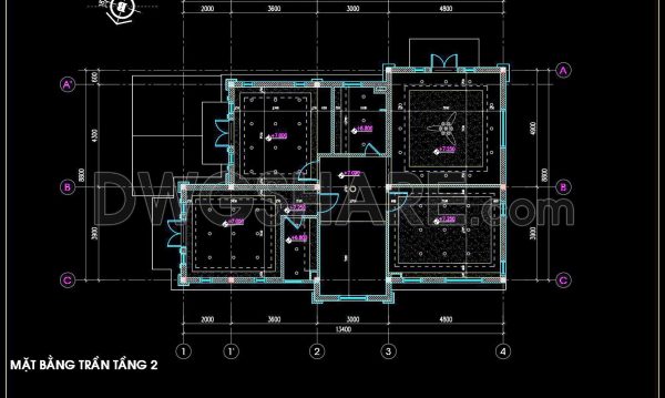 2 years ago
                

                
             905139. Detailed CAD drawings for the ceiling layout design of a 3-story townhouse