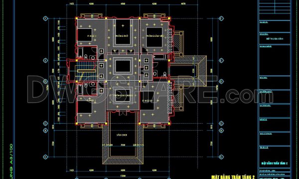 2 years ago
                

                
             789140. Detailed CAD drawings for the ceiling layout design of a 3-story townhouse