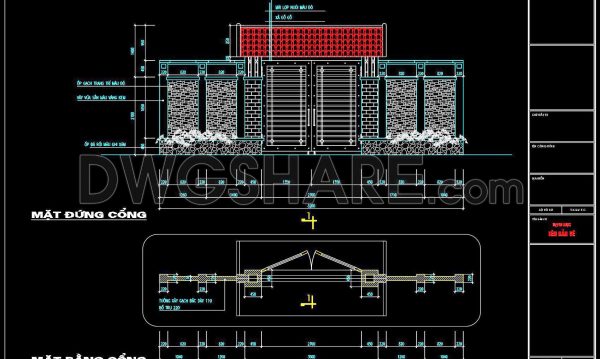 162. Download CAD drawings for technical design and construction of gates and fences for townhouses