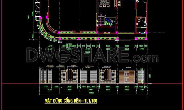 163. Download CAD drawings for technical design and construction of gates and fences for townhouses