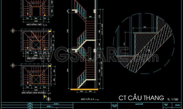 245. Download detailed CAD drawings of townhouse stairs