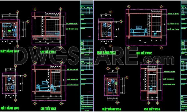 2 years ago
                

                
             602268. Free download of CAD technical drawings for the construction of bathrooms in townhouses
