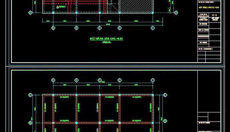 268. Structural Drawings Of 4-Story House A Complete Project 7.2m x 18m For Download