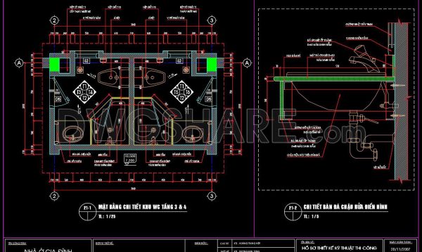 2 years ago
                

                
             752270. Free download of CAD technical drawings for the construction of bathrooms in townhouses