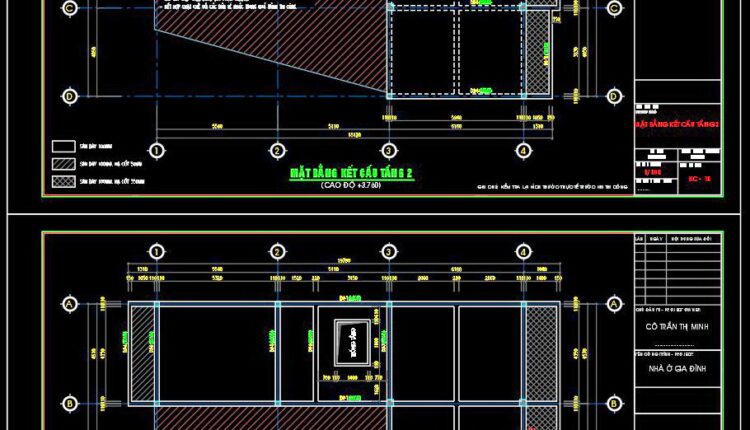 271. Structural Drawings Of 3-Story House A Complete Project 14.2m x 19.7m For Download
