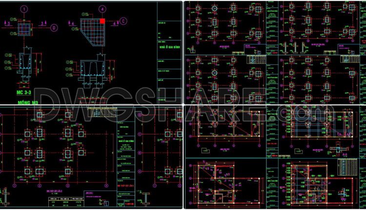272. Structural Drawings Of 3-Story House A Complete Project 9m x 14.5m For Download