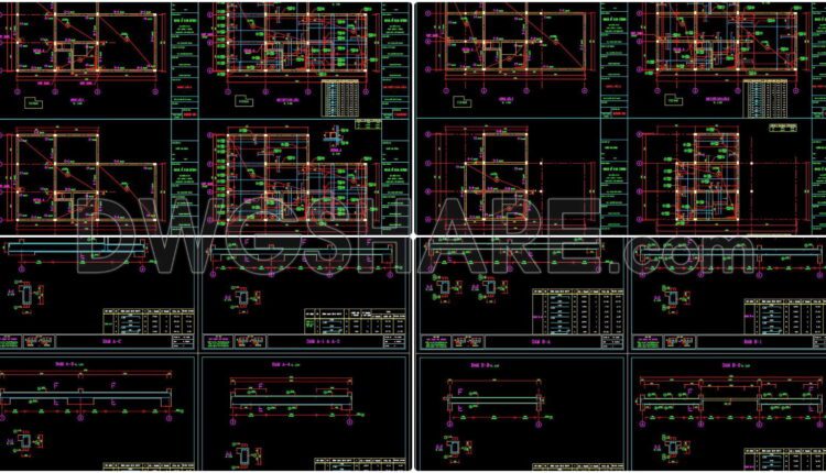 272. Structural Drawings Of 3-Story House A Complete Project 9m x 14.5m For Download
