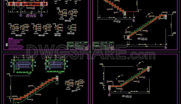 273. Structural Drawings Of 3-Story House A Complete Project 4m x 16.6m For Download