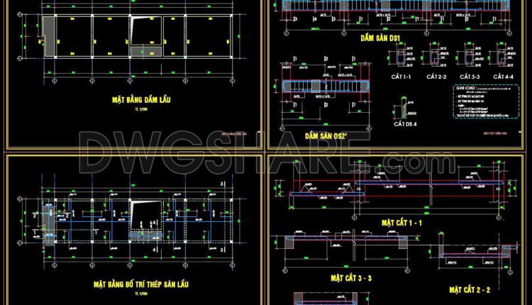 274. Structural Drawings Of 2-Story House A Complete Project 4.2m x 18m For Download