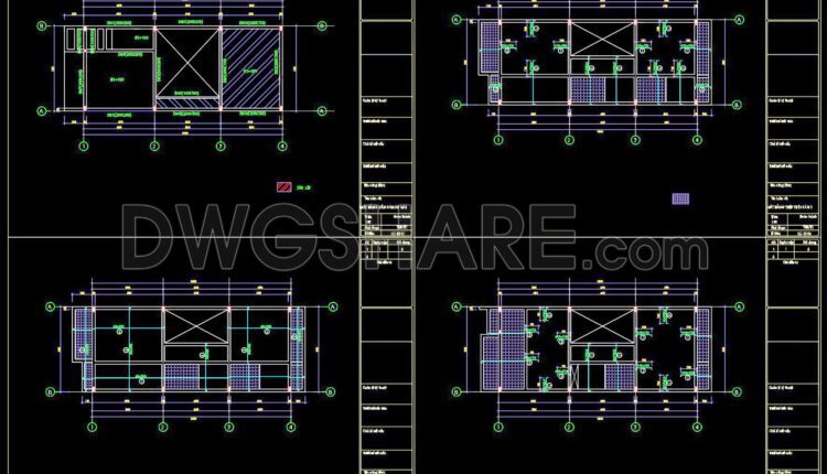 277. Structural Drawings Of 3-Story House A Complete Project 6m x 14m For Download