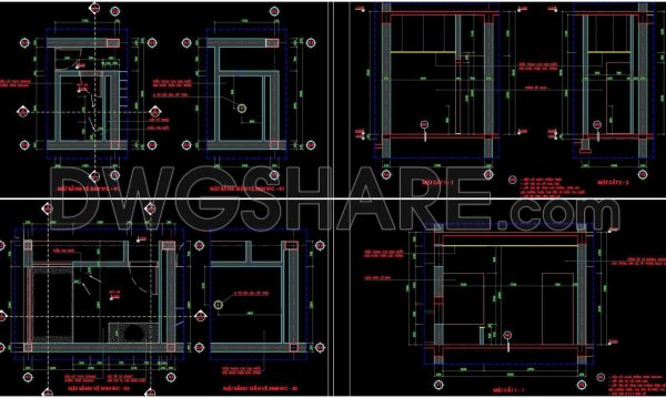 2 years ago
                

                
             383282. Free download of CAD technical drawings for the construction of bathrooms in townhouses