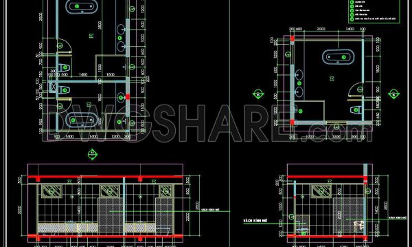 2 years ago
                

                
             452283. Free download of CAD technical drawings for the construction of bathrooms in townhouses
