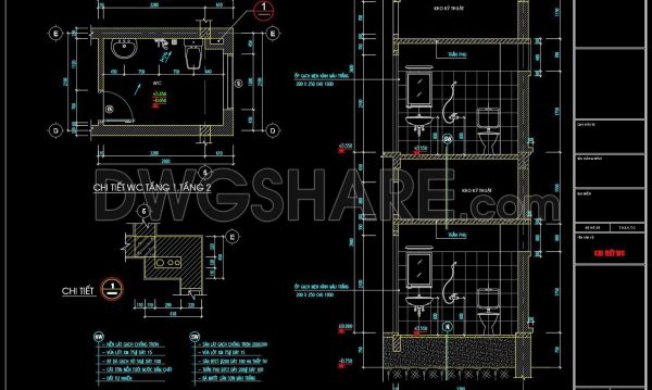 2 years ago
                

                
             622285. Free download of CAD technical drawings for the construction of bathrooms in townhouses