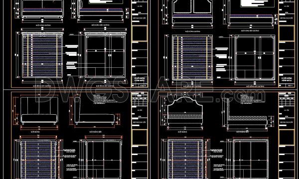 2 years ago
                

                
             1,160340. Free download CAD drawings of the technical details of various types of beds
