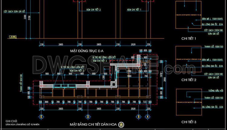 348. Detailed architectural CAD drawings of the facade, balcony, railing townhouse