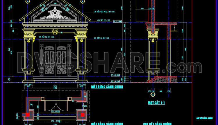 351. Free download of CAD drawings of European classical architectural details